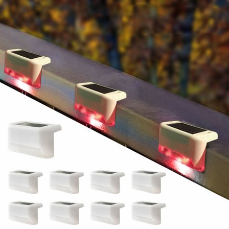 Ammattimainen aurinkopaneeli ulkovalaistus langaton (8 kpl) Valkoinen kuori