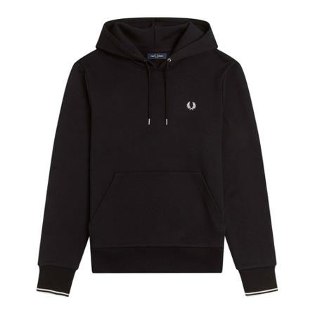 Fred Perry Striped hooded sweatshirt , Zwart , Heren , Maat: S