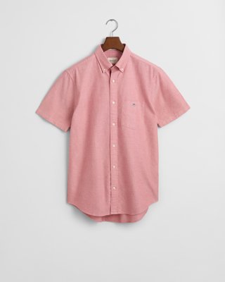GANT - Regular fit kortermet oxfordskjorte til herre ruby red