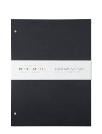 PRINTWORKS Photo Album - 10-Pwack Refill Pwapwer (L) - Black - 21.0X 0.5X 28.0CM