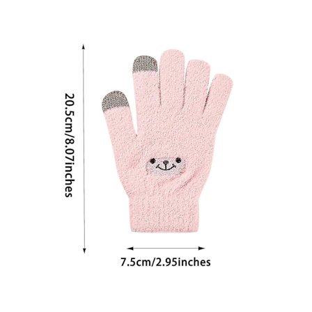 Modiga Halkfria Varma Vinter Konstgjorda Stickade Handskar Vantar