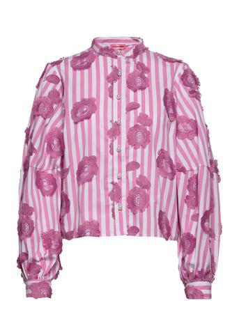 Bondie Langærmet Skjorte Lyserød Custommade