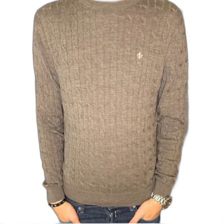 Brun stickad tröja Morris