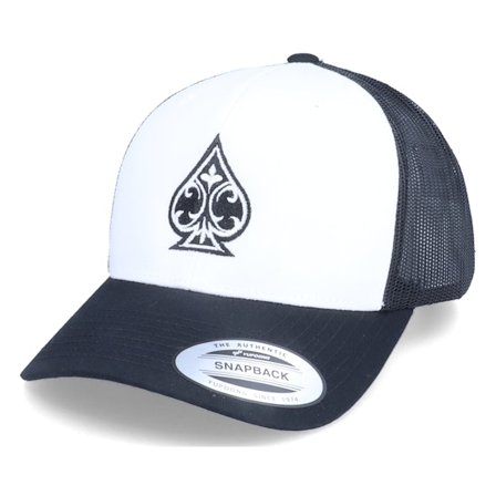 Iconic - White trucker Caps - Ace Of Spades Retro Black/White Trucker @ Hatstore