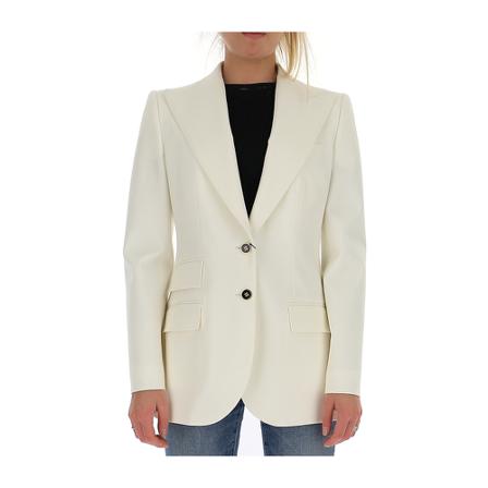Dolce & Gabbana double flap pocket blazer , Beige , Dames , Maat: S