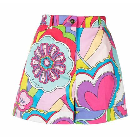 Dolce & Gabbana, Ftasxtfpfpkhh 3Lr Cotton Shorts Roze, Dames, Maat:XS,multicolor