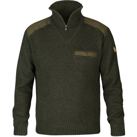 Fjällräven Men's Koster Sweater in Dark Olive | Size: XL, G-1000/Wool