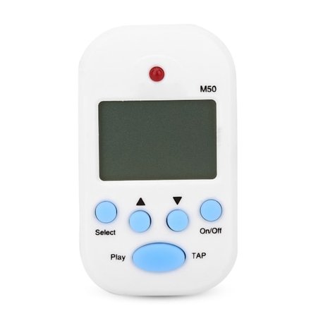 Mini Digital Beat Tap M50 Tempo Metronom Klipp Musikinstrument (Vit)