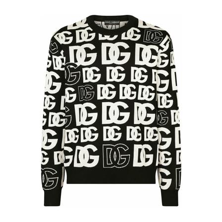 Dolce & Gabbana Pull Girocollo svart, Herr Tröjor, Herr, Storlek: M