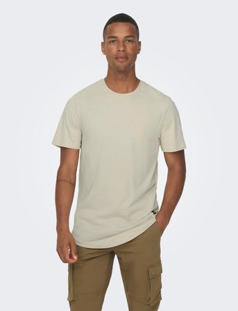 ONLY & SONS Onsmatt Longy Ss Tee Noos - Cream - XL