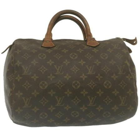 Louis Vuitton Vintage, Pre-owned Speedy 30 Monogram Handbag Bruin, Dames, Maat:ONE Size,leather