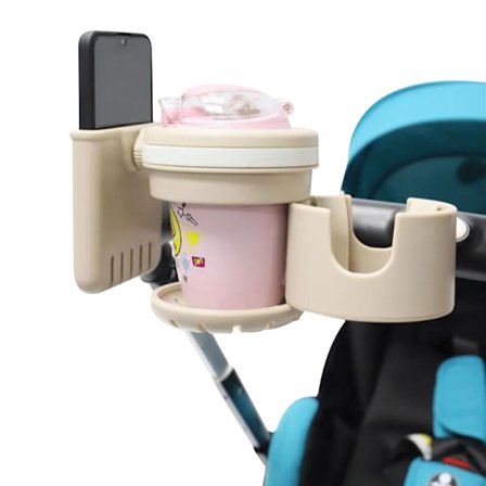 Universal Mugghållare för Barnvagn, Justerbar Dryckeshållare med Telefonhållare