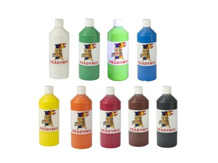 Readymix 0,5L x 9 färger - Lyreco - Skola och förskola - Målarfärg och tillbehör - Readymix