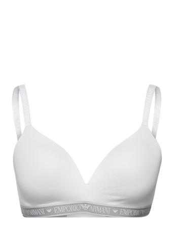 Padded Triangle Bra Lingerie Bras & Tops Soft Bras Non Wired Bras Hvid Emporio Armani
