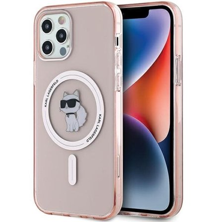 Karl Lagerfeld IML Choupette MagSafe-fodral för iPhone 12/12 Pro - rosa