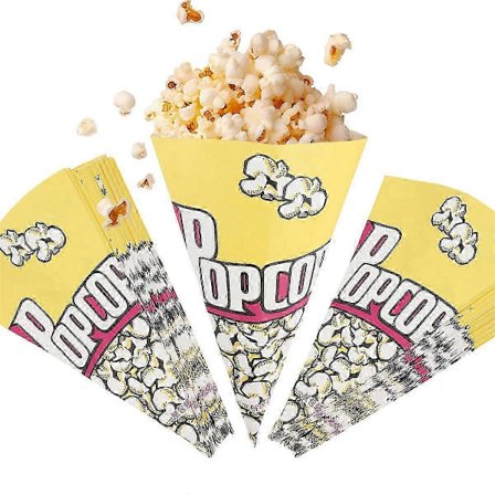 100 st Popcornpåsar Papperspåsar Mandlar Popcorn