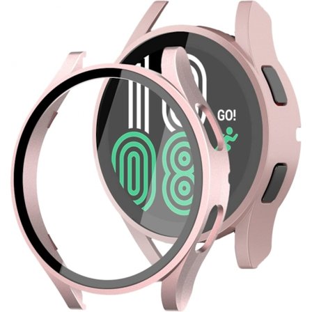 För Samsung Galaxy Watch 4 40mm fodral härdat glas skärmskydd hårt matt PC skyddande ram reptålig full täckning Gal