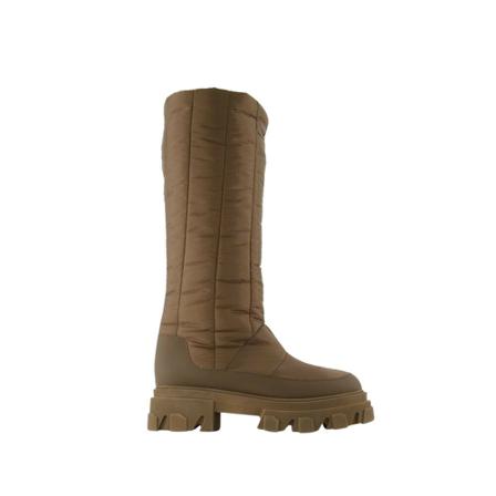 Gia Borghini, Tall Puffer Boots in Khaki Poly Groen, Dames, Maat:36 EU,polyester