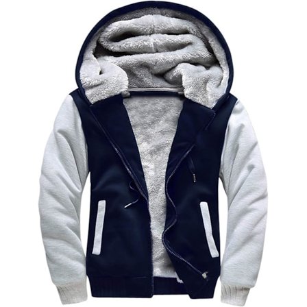 Herre Genser Termisk Sherpa Foret Jakker Vinter Trening Fleece Hoodie Full Zip Ull Varm Tykk Frakker Yttertøy