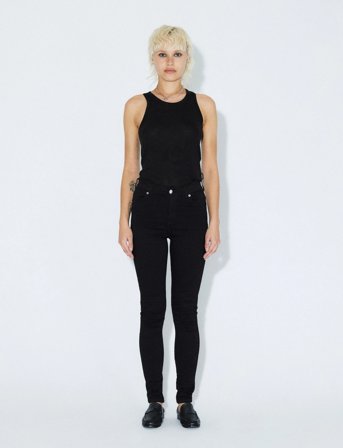 Dr Denim Lexy Mid Skinny - Black - L
