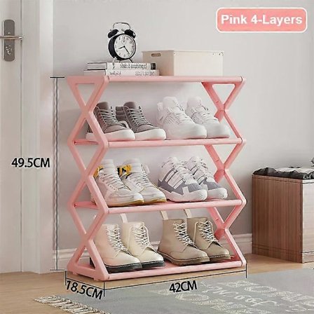 Kenkäteline Monikerroksinen Kokoontaitettava Kenkähylly Pölytiivis Kenkien Säilytysripustin Opiskelija-asunnon Tilaa Säästävä Järjestäjä 