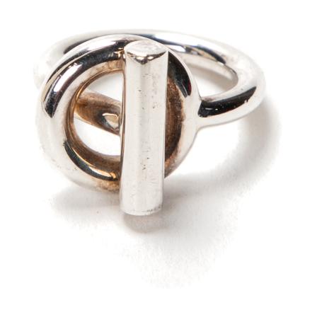 Hermès Vintage Pre-owned ring grå, Dam Vintage Smycken, Dam, Storlek: ONE SIZE