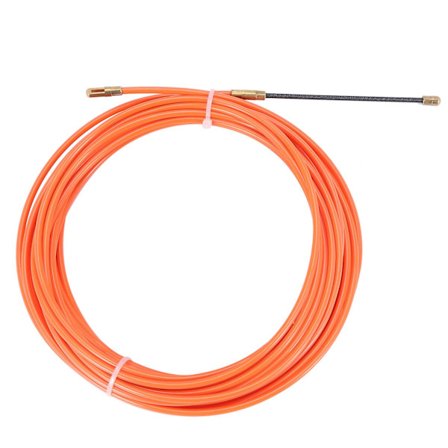 4mm 10 Meter Orange Guide Device Nylon Elektrisk Kabel Dragare Kanal Orm Rodder Fiskband Tråd