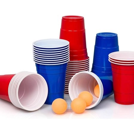 Beer Pong 100-pack Muggar + Bollar LUCKY HUMANS