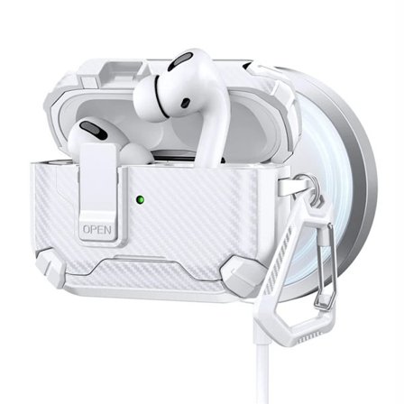 AirPods Pro Skal Magsafe Carbon Fiber -Vit