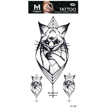 Tillfällig Tatuering 19 X 9cm - Treögd Katt