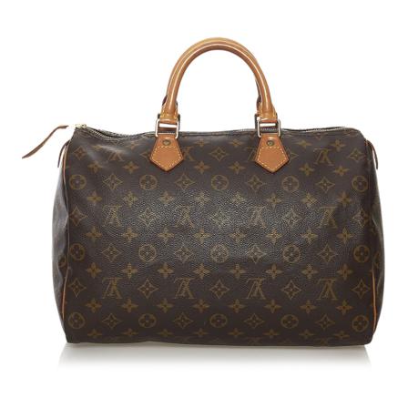 Louis Vuitton Vintage, Pre-owned Speedy 35 Monogram Handbag Bruin, Dames, Maat:ONE Size