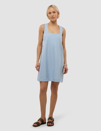 Shaping New Tomorrow - Dame - Essential Spencer Dress - Sky Blue Melange - Størrelse M
