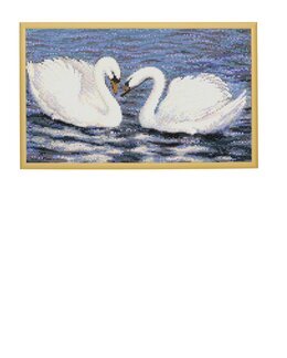 Broderikit Tavla Vita svanar