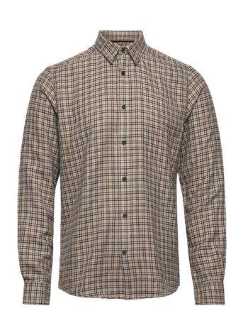 Onstevin Ls Viscose Check Reg Shirt Skjorta Casual Beige ONLY & SONS