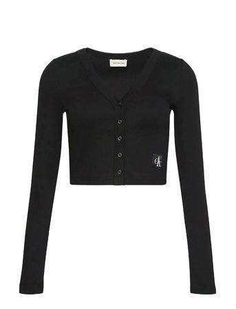 Calvin Klein Jeans | A-Ls Woven Label 2X2 Cotton Rib | XS