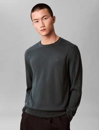 Calvin Klein Ls Supima Cotton Crew 14Gg - Green - L