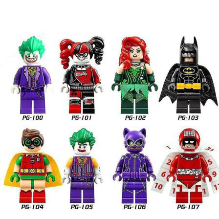 8 stk Superhelteserie Actionfigurer Byggeklodser Klovn Batman Harley Quinn Samling Minifigurer Samlelegetøj Børn Fans Gaver
