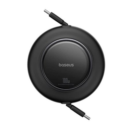 Baseus Free2Pull Mini 100W sisäänvedettävä USB-C-kaapeli - USB-C 2m - musta