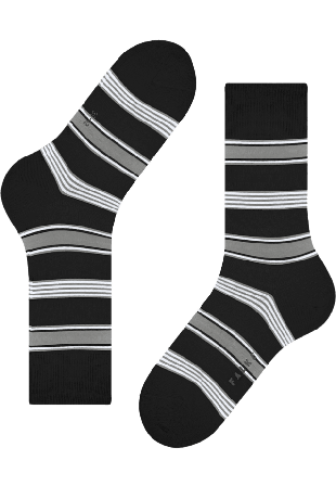 Falke Marina Stripe Strumpor Herr Svart 43-44