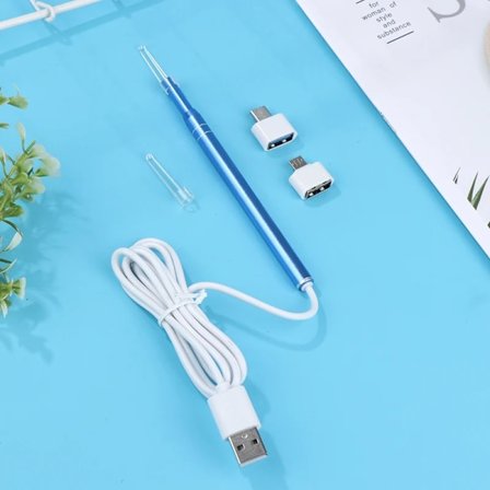 Smart Ørerenser Endoskop Skje Kamera Øreplukker Rengjøring Ørevoksfjerning Ørerenser med Kamera Wifi Munn Nese Otoskop Støtte Android