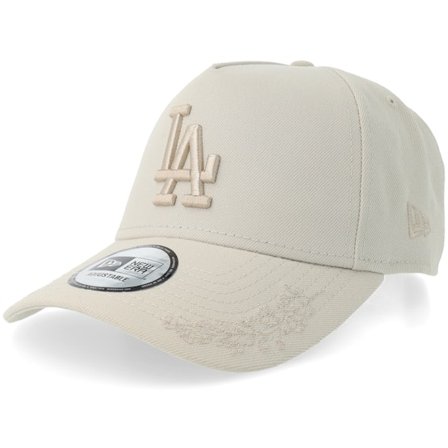 New Era - MLB Beige adjustable Casquette - Los Angeles Dodgers Tonal Icon Stone A-Frame Adjustable @ Hatstore