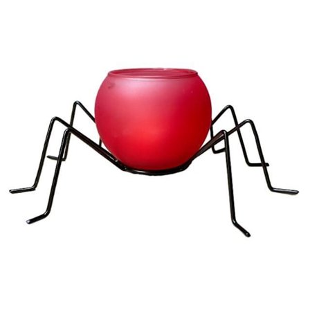 Halloween Glas Spindel Ljusstake