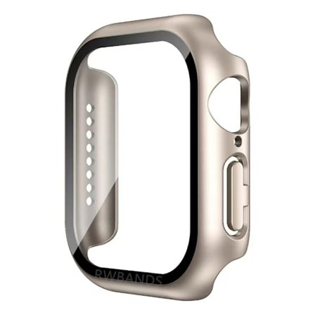 Glas+Skal kompatibelt Apple Watch-fodral 9 8 7 6 SE 5 iWatch Tillbehör Skärmskydd Apple Watch serie 44mm 40mm 41mm 45mm 42mm 38mm