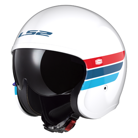 Otevřená Helma LS2 OF599 Spitfire II Bílá/Modrá/Červená XL