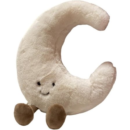 Ny Måne Krammepude Bløde Sofapuder Kramme Plysdukke Legetøj som Rumindretning til Børn Måne