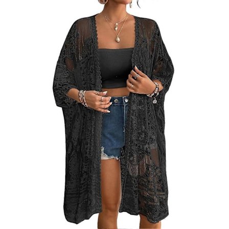 Dame badetøj overtøj cardigan, bikini badetøj, sommer strandmode, kyststil cover-up