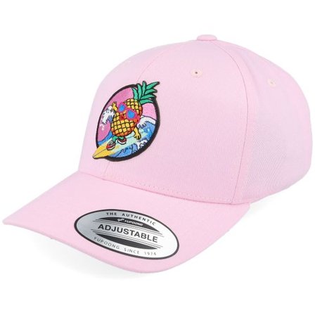 Kiddo Cap - Rosa adjustable Keps - Kids Pineapple Surfer Summer Pink Adjustable @ Hatstore