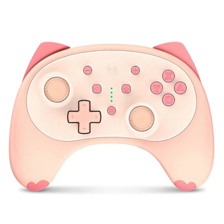 Kompatibel med Switch Controller, Bluetooth Tecknad Kattunge Nintendo Switch Controllers Trådlös, Kawaii Ljus Switch Gaming PC Controller (Rosa)
