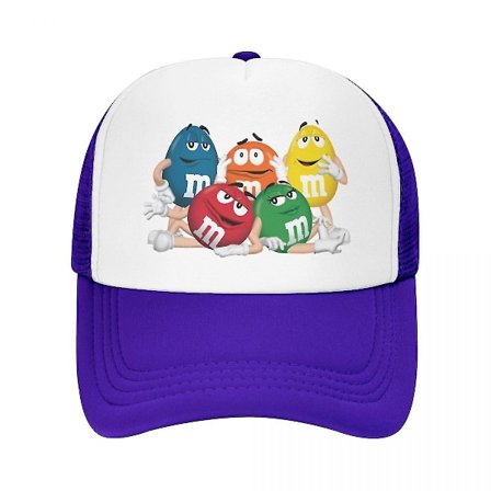 Personlige M&M's Chokolade Baseball Cap Udendørs Mænd Kvinder Justerbar Sjov Candy Meme Trucker Hat Forår (FMY)