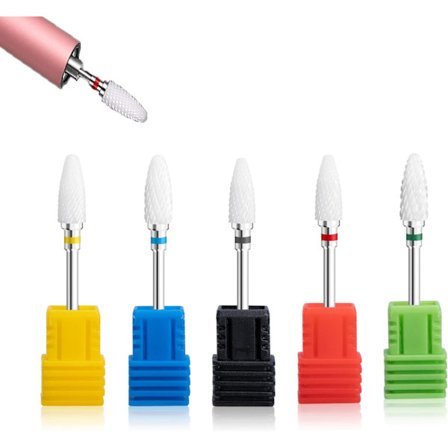 5 stk profesjonelle neglepleie slipehoder keramisk slipehode Prof